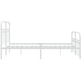  Metalni okvir kreveta uzglavlje i podnožje bijeli 140x200 cm | shoptok.hr
