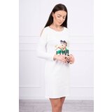 Kesi Ecru dress with love print Cijene