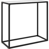  Konzolna mizica bela 80x35x75 cm kaljeno steklo, (20715536) Cene