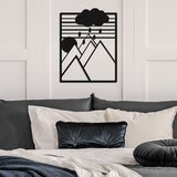 WALLXPERT Lluvia - M390 Crni Dekorativni Metalni Zidni Pribor | Eponuda.com