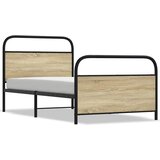 vidaXL Posteljni okvir brez vzmetnice 90x190 cm sonoma hrast inž. les, (21607600) | Shoptok.si