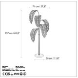 Opviq podna lampa palm 13920 black green