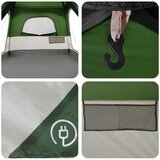  Obiteljski šator Zelena 500 x 400 x 230 cm Poliester i čelik | shoptok.hr