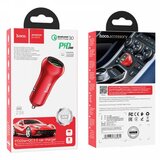 Hoco avtopolnilec Z38 adapter 2xUSB 38W 3,0 qc - rdeč | Shoptok.si