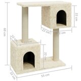 vidaXL penjalica za mačke sa stupovima za grebanje krem 60 cm | shoptok.hr