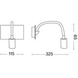 Ideal Lux led fleksibilna zidna lampa dynamo LED/3,5W/230V cri 90 bronzana | Eponuda.com