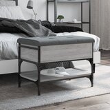 vidaXL Klupa za cipele siva boja hrasta 62x42x45 cm konstruirano drvo Cijene