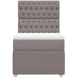  Krevet s oprugama i madracem smeđesivi 90x190 cm od tkanine | shoptok.hr