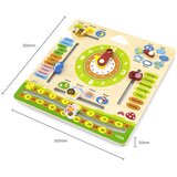 Viga drvena edukativna ploča kalendar i sat | shoptok.hr