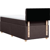  Krevet s oprugama i madracem tamnosmeđi 100 x 200 cm od tkanine | shoptok.hr