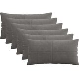  Presvlaka za jastuk 6 pcs ALMELO Tamnosiva 40 x 70 cm Kord | shoptok.hr