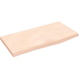  Zidna polica 60 x 30 x 2 cm od neobrađene masivne hrastovine | shoptok.hr