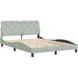  Okvir za krevet bez madraca svjetlosivi 140 x 190 cm baršunasti | shoptok.hr