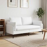 SOFA za dvije osobe Bijela 188 x 81 x 89 cm Tkanina Cijene