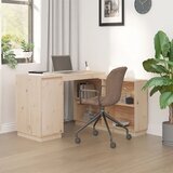 Maison Chic Pisalna miza - pisarniška miza - Računalniška miza 110x50x75 cm trdna borovina, (21785136) | Shoptok.si