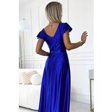 Numoco Satin long dress with a neckline | Shoptok.si