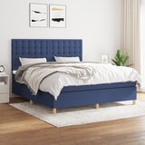  The Living Store Box spring postelja z vzmetnico modra 160x200 cm blago - Box Spring Postelja, (21514609) Cene