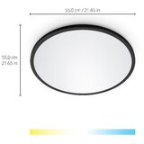 Wiz LED prigušiva plafonska svetiljka SUPERSLIM LED/32W/230V crna Wi-Fi | Eponuda.com