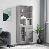 vidaXL Visoka komoda siva sonome 69 5x34x180 cm od konstruiranog drva Cijene