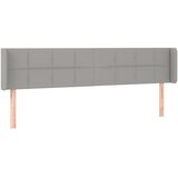  Uzglavlje s ušima svjetlosivo 203x16x78/88 cm od tkanine | shoptok.hr