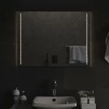 vidaXL led kopalniško ogledalo 80x60 cm