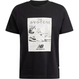 New Balance Majica crna / prljavo bijela