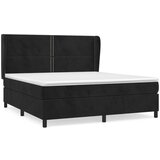  The Living Store Box spring postelja z vzmetnico črna 160x200 cm žamet - Box Spring Postelja, (21449853) | Shoptok.si