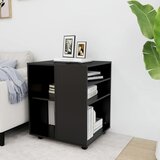 vidaXL Ormarić s kotačima crni 60 x 53 x 72 cm od iverice Cijene