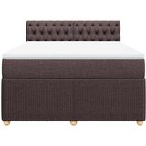  Krevet s oprugama i madracem tamnosmeđi 140 x 190 cm od tkanine | shoptok.hr