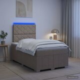  LED okvir za krevet s madracem Sivosmeđa 120 x 200 cm Tkanina | shoptok.hr