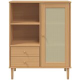  Visoka komoda SENJA smeđa izgled ratana 90x40x112 cm borovina | shoptok.hr