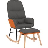 The Living Store Gugalni stol s stolčkom temno sivo blago - Gugalni Stol S Stolčkom, (21420629) | Shoptok.si