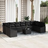 vidaXL 11-dijelni set vrtnih sofa s jastučićima bež poli ratana Cijene