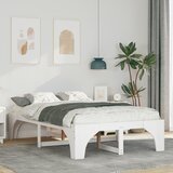 vidaXL Posteljni okvir Bela 140 x 190 cm Trdna borovina | Shoptok.si