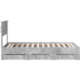  Krevetna konstrukcija s ladicama Betonski sivi 90 x 190 cm | shoptok.hr