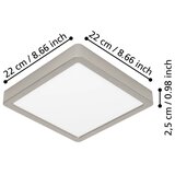 Eglo 901321 -led plafonsko svetlo fueva LED/10,5W/230V 2700/4000/6500K 22x22 cm hrom | Eponuda.com