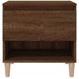  Noćni ormarić boja smeđeg hrasta 50x46x50 cm konstruirano drvo | Eponuda.com