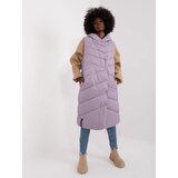 Fashion Hunters Light purple long vest with hood SUBLEVEL Cene