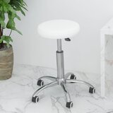 Maison Chic Vrtljiv pisarniški stol - računalniški stol belo umetno usnje, (21784422) | Shoptok.si