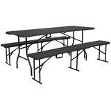  Nc3404 tamno siva sklopivna vrtna klupa 180 cm nils camp | shoptok.hr