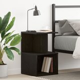 vidaXL Noćni ormarić Crni hrast Konstruirano drvo 35x35x55 Pohrana Cijene