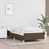The Living Store Posteljni okvir temno rjav 100x200 cm blago - Posteljni Okvir, (21529982) | Shoptok.si
