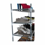 Kondela 10-vrstna omara za čevlje, siva, FILOU | Shoptok.si