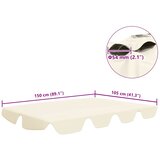  Zamjenski krov za vrtnu ljuljačku krem 150 / 130 x 105 / 70 cm | shoptok.hr
