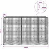  Gabion s žicom debljine 5 mm i mrežom 5x5 cm 250x50x150 cm - 50 cm 150 cm 250 cm | shoptok.hr