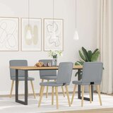  Blagovaonske stolice od tkanine 4 kom svjetlosive | shoptok.hr