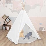 vidaXL Dječji šator tipi od breskvine kore bijeli 120 x 120 x 150 cm Cijene
