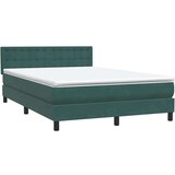  Box spring postelja z vzmetnico temno zelena 160x210 cm žamet, (21829646) | Shoptok.si