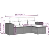 vidaXL 4-dijelni set vrtnih sofa od poliratana s jastucima sivi | shoptok.hr