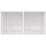  Kutija za pohranu vinilnih ploča sjajna bijela 71x34x36 cm drvo | shoptok.hr